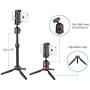 Movo Smartphone Video Kit V1+ Vlogging Kit with Tripod, Grip, Shotgun Microphone, LED Light and Wireless Remote - YouTube Equipment Compatible with iPhone, Android Samsung Galaxy, Note - Vlogging Gear