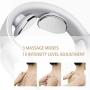 Neck Massager with Remote Control, Pulse Heated, 3 Modes, 15 Intensity Level, USB Charging (White)