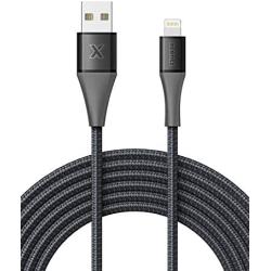 Xcentz Lightning Cable 3ft, Apple MFi Certified iPhone Charger, Braided Nylon Fast Charging iPhone Cable with Premium Metal Connector for iPhone 11/11 Pro/X/XS/XR/XS Max/8, iPad Mini/Air, Black