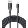 Xcentz Lightning Cable 3ft, Apple MFi Certified iPhone Charger, Braided Nylon Fast Charging iPhone Cable with Premium Metal Connector for iPhone 11/11 Pro/X/XS/XR/XS Max/8, iPad Mini/Air, Black