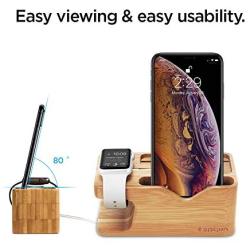 Spigen S370 Designed for Apple Watch Stand and Cell Phone Stand for Any Apple Watch Series and Phone