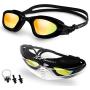 TopSelect Swimming Goggles Waterproof Clear Vision Polarized Anti Fog UV Protection No Leak Soft Silicone Frame and Strap for Men, Women, Boys, Girls,Youth.