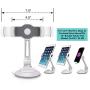 Grip Tight iPad Suction Cup Holder Fits 4-11” Display, Swivel Sticky Tablet Phone Stand Pad to Mount Smartphone, iPhone 5 6 7 iPad Mini, Cell on Smooth Surface Desk Countertop Mirror Car Truck Window