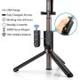 Selfie Stick Bluetooth, 4-in-1 Extendable Selfie Stick Tripod with Wireless Remote Shutter for iPhone 11/Pro Max/XS/Max/XR/X/8/8P/7/7P/6S, Galaxy S10/S9/S9 Plus/S8/S7/ S6/S5/Note 8, Huawei and More