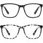 Blue Light Blocking Glasses Women/Men, PengSer Fashion Lightweight Frame Computer Eye Glasses Anti Eyestrain & UV Glare for Gaming & Reading, 2-Pack (Black & Bean Flower)