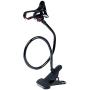 ITART Plastic Flexible Long Arms Gooseneck Clip Clamp Stand Universal Cell Phone Holder - Black