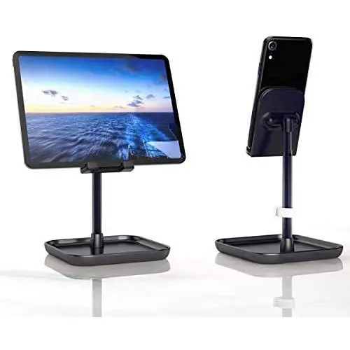 Licheers Cell Phone Stand, Adjustable Phone Stand for Desk Tablet Stand Compatible with iPad, iPhone, Android Smartphone, Nintendo Switch and More 4-11 inch Devices (Blue) Licheers Cell Phone Stand, Adjustable Phone Stand for Desk Tablet Stand Compatible with iPad, iPhone, Android Smartphone, Nintendo Switch and More 4-11 inch Devices (Blue)