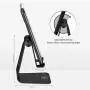 Adjustable Cell Phone Stand - ToBeoneer Phone Holder, [Update Version] Multi Angle Thicker Dock Compatible with Samsung iPhone X 8 7 6 6s Plus Charging, Home Office Desk Accessories - Black