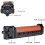 NICEYRIG Wooden Handle for ZHIYUN WEEBILL S Gimbal Stabilizer, Grip with 1/4 3/8 ARRI Mounting Holes and Cold Shoe - 341