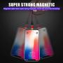 Magnetic Phone Charger for iOS Devices, CAFELE 2 Pack 6.6ft Magnetic Charging Cable with Led Light, 3.0A Nylon Braided Magnet USB Cord Support Data Trasfer for Phone Xs/Max/XR/X/8/8Plus/More (Red)