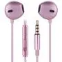 Richer-R Wired in-Ear Headphones,3.5 MM Metal Strong Bass in-Ear Headphone Stereo HiFi with Mic Stereo Headset,Multifunction in-Ear Gaming Earphone with Noise Reduction Function(Rose Gold)