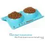 UPSKY Double Dog Cat Bowls Premium Stainless Steel Pet Bowls No-Spill Resin Station, Food Water Feeder Cats Small Dogs