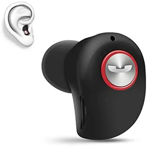 Mini Invisible Bluetooth Earbud,V4.1 Stereo Wireless Bluetooth Earphone with Built-in Mic,Sports Noise Cancelling in-Ear Headphone for iPhone Samsung and Other Android Phones (Black)