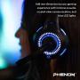 Phenom EXP09 Stereo Gaming Headset for PS4, Xbox, Tablet or Smartphone, Noise Cancelling Headphones with Boom Mic and LED Glow Lights (Blue)