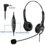 Callez 2.5mm Cordless Phone Headset Dual, Telephone Hands-Free Headset With N/C Mic For DECT AT&T ML17929 Panasonic KX-TCA430 KX-TS880 KX-T7630 KX-T7633 Cisco Vtech RCA Call Center Home Office(C402D1)