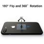 Attom Tech Transparent Phone Ring Holder Grip 360 Degree Free Rotation, Clear Cell Phone Finger Ring Kick-Stand for - for iPhone X 8 7 Plus 6S 6 5s 5 SE, Galaxy S9 S8 S7 S6 Edge, Note 8 5 4 2 (Black)