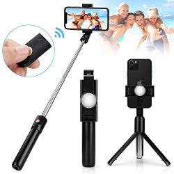 Selfie Stick Tripod, KKTICK Cellphone Selfie Sticks Stand Extendable with Bluetooth Remote, Compatible with iPhone 11 Pro MAX Xs XR X 8 Plus 7 6S Galaxy S10 S9 S8 Note 8 iOS Android Smartphone