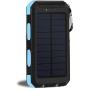 Solar Chargers 30,000mAh, Dualpow Portable Dual USB Solar Battery Charger External Battery Pack Phone Charger Power Bank with Flashlight for Smartphones Tablet Camera (Baby Blue)