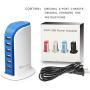 6-Port USB Wall Charger Desktop Charging Station Quick Charge 2.1,Compatible with Compatible for Phones,Tablets Smartphones and More(Black)