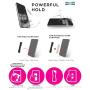 LoveHandle Universal Grip for Most Smartphones, Mini-Tablets and Cases, Black Elastic Strap with Black Base, LH-01Black