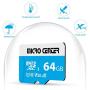 Micro Center Premium 64GB microSDXC Card UHS-I Flash Memory Card C10 U3 V30 4K UHD Video A1 Micro SD Card with Adapter (64GB)