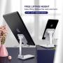 Cell Phone Stand for Desk, Foldable Adjustable Phone Stand Holder for Desk Tablet iPad Stands Sturdy Portable Hands Free iPhone Stand, Compatible with iPhone/Samsung/All Mobile Phone (White)