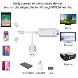 3 in 1 HDMI Cable Adapter, Onten 1080P USB/Type-C to HDMI Adapter Mirror Mobile Phone Screen to TV/Projector/Monitor Compatible with S8/9 Note 8/9 and More Android Devices