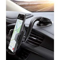 PaiTree Car Phone Mount, 360 Degree Rotation Phone Mount for Car Dashboard Car Windshield Upgrade Hands Free Phone Holder Compatible with iPhone 11 XS XR X 8 7 Galaxy S10+ S10e S9 All Smartphones