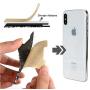 SHANSHUI Phone Wallet, 2 Pack Phone Stick On Wallet Card Holder Pocket Compatible with iPhone, Android and All Smartphones-White Cheetah