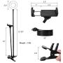 Cliusnra Flexible Selfie Ring Light: 3.5" Cell Phone Stand Desk Live Streaming Video Camera Laptop Computer Lamp Makeup Led Black Adjustable Arm Night Round Fill Dimmable Mount Stick Holder Clip USB