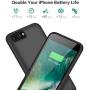 Battery Case for iPhone 8Plus/7Plus/6Plus/6s Plus【8500mAh】Portable Rechargeable External Battery Pack for iPhone 6s Plus/ 6Plus Charger Case for iPhone 8Plus/ 7Plus Protective Charging Case -Black