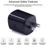USB C Charger, AndHot Dual Port 2.1A Charger Block Plug with 6ft Type C Fast Charging Cable Compatible with Samsung Galaxy S10 Note 10 A50, LG Stylo 5/4 G8 G7 V50 ThinQ, Moto G8 G7 G6 Z4, OnePlus 7 6T