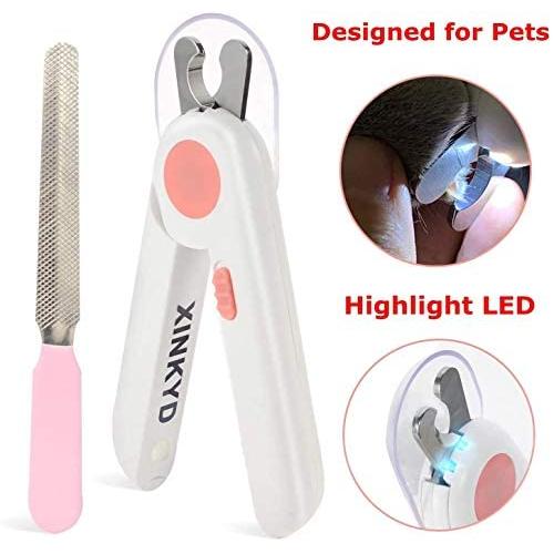 XINKYD Dog & Cat Pets Nail Clippers and Trimmers - with Transparent Cover to Avoid Nail Flying, Free Nail File, Razor Sharp Blade - Professional Grooming Tool for Large and Small Animals XINKYD Dog & Cat Pets Nail Clippers and Trimmers - with Transparent Cover to Avoid Nail Flying, Free Nail File, Razor Sharp Blade - Professional Grooming Tool for Large and Small Animals