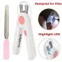XINKYD Dog & Cat Pets Nail Clippers and Trimmers - with Transparent Cover to Avoid Nail Flying, Free Nail File, Razor Sharp Blade - Professional Grooming Tool for Large and Small Animals