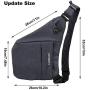 WATERFLY Sling Bag Lightweight Casual Daypack Chest Shoulder Bag for Men Boy
