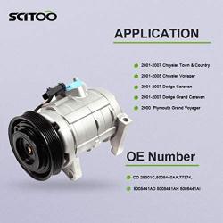 SCITOO AC Compressor Pump Compatible with CO 29001C for 2001-2007 Dodge Grand Caravan Caravan 3.3L 3.8L