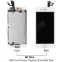 Screen Replacement for iPhone 6 [White] with Home Button, Mobkitfp Pre-Assembled LCD Display Digitizer with Camera+Earpiece+Sensors for A1549, A1586, A1589, Include Repair Tools+Magnetic Screw Mat