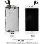 Screen Replacement for iPhone 6 [White] with Home Button, Mobkitfp Pre-Assembled LCD Display Digitizer with Camera+Earpiece+Sensors for A1549, A1586, A1589, Include Repair Tools+Magnetic Screw Mat