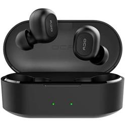 QCY T2C True Wireless Earbuds with Charging Case, TWS 5.0 Bluetooth Headphones, Compatible for iPhone, Android and Other Leading Smartphones, Black