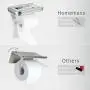 Homemaxs Toilet Paper Holder with Shelf, Anti-Rust Aluminum Toilet Roll Holder with Phone Shelf for All Mobile Phone, Wall Mounted Bathroom Tissue Holder for Smartphone and Flushable Baby Wipes Homemaxs Toilet Paper Holder with Shelf, Anti-Rust Aluminum Toilet Roll Holder with Phone Shelf for All Mobile Phone, Wall Mounted Bathroom Tissue Holder for Smartphone and Flushable Baby Wipes