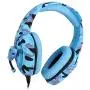 Headset with Mic Camouflage Noise-Cancelling Headphones for PC Cell Phone New Xbox One Laptop (Color : Blue Retail Package)