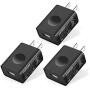 USB Wall Charger, FONKEN 3-Pack 5V 2A Power Adapter Universal Travel Charger USB Plug Cell Phone Charger Block Cube Compatible with iPhone, iPad, Google Nexus, Samsung, LG, HTC, Moto, Kindle and More