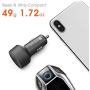 USB C Car Charger, ZeeHoo 36W 2-Port Fast PD Car Charger with 18W Power Delivery and Quick Charge 3.0 3A Compatible with iPhone - Galaxy S10 S9 S8 S7 S6 and More (3.3ft USB C Cable Included)