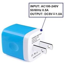 One-Port USB Wall Charger, Charger Base, Fast Charging Brick 5-Pack Charger Cube Head Samsung Box Charger Compatible Phone Xs/XS Max/XR/X/ 8/7/ 6S Plus, Samsung Galaxy S9 S10 S8 Plus Note 9 8/S8 Plus