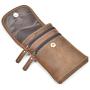 NKns Fanny Pack Mens Leather Purse Mens Pockets Mobile Phone Bag Mens Passport Holder