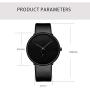 Mens Watches Minimalist Ultra Thin Waterproof Fashion Dressy Wrist Watch for Men Business Casual Luxury Quartz Analog Watch