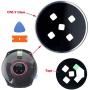 Ubrokeifixit Compatible Back Rear Lens Glass with Tape Replacement for Samsung Galaxy Watch 46mm SM-R800 R805/Galaxy Watch 42mm SM-R810 R815 Black(Rear Cover NOT Included)