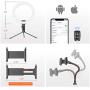Meifigno 10" Ring Light with Tripod Stand, 10 Inch LED Desk Selfie Ring Light with Phone Holder, [Remote Control][3×10 Light Modes] for YouTube Video/Live Stream/Makeup for iPhone, Samsung, Pixel Etc
