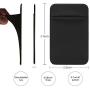 COCOFU Cell Phone Card Sleeve[Double Secure] Lid Pouch RFID, 3 Packs Ultra-Slim 3M Self Adhesive Card Holder Stick on Phone Sleeves with Pocket for Smartphones (Black+Grey+Brown)