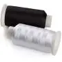 Simthreads 2 Bobbin Thread for Sewing and Embroidery Machine 1 Black and 1 White 5500 Yards Each - 60WT Polyester Bobbin Fill Thread Bottom Threads